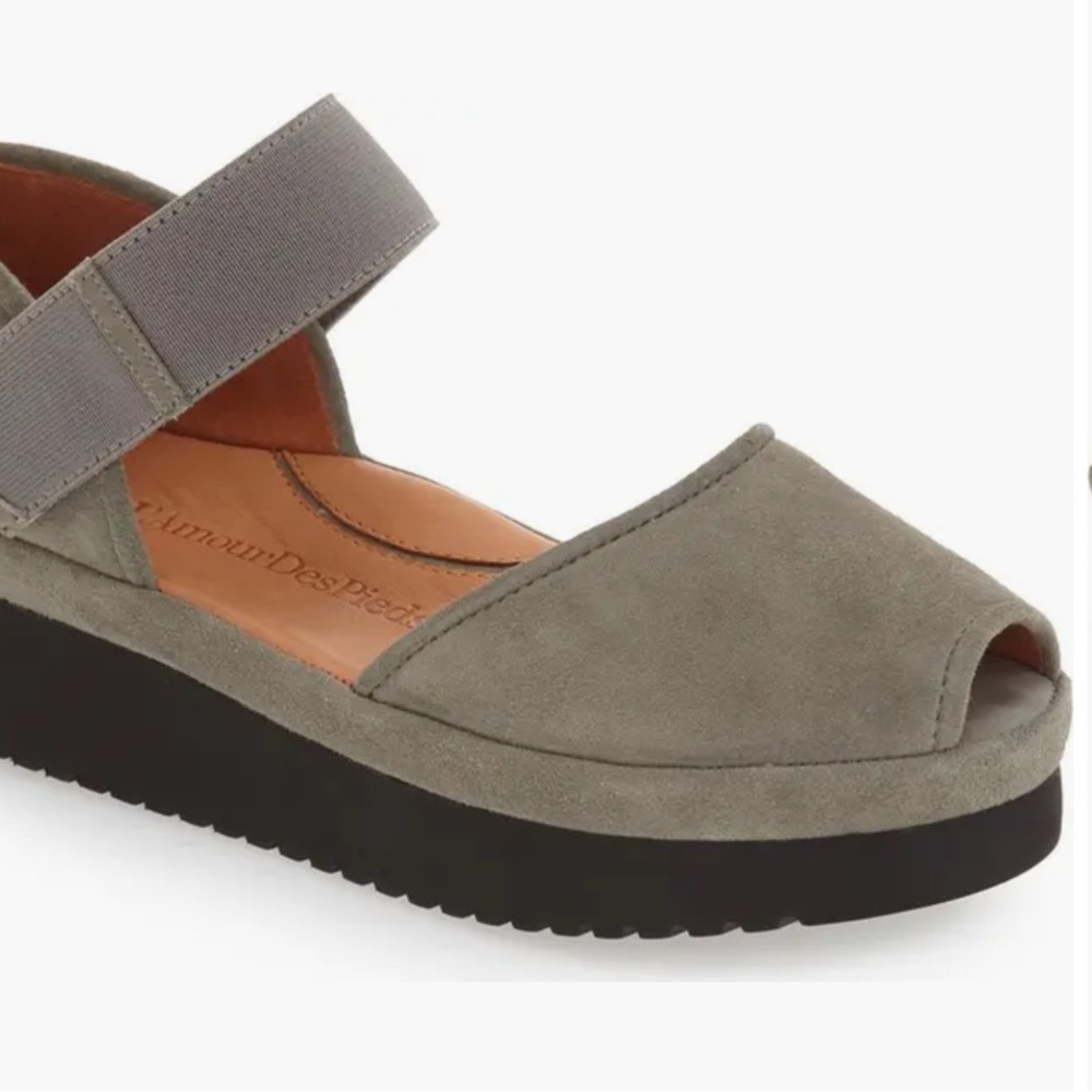 L'Amour des Pieds Women's Gray Platform Sandals 6.5 - Picture 7 of 7